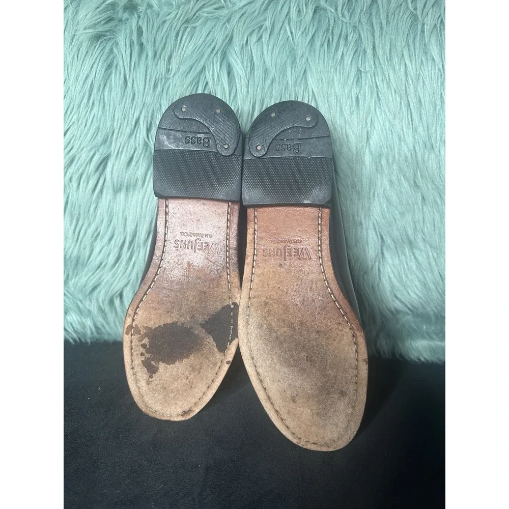 G.H. Bass & Co Weejuns Loafers Men 7.5 D Leather Slip On Shoes VTG Cherry Red